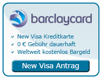Die Barclaycard New Visa aus dem Kreditkarten Vergleich